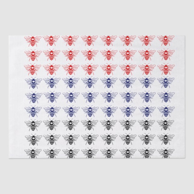 Papier Mousseline do-it-yourself 3 couleurs Bumble Bee Dessin #1 (Recto)