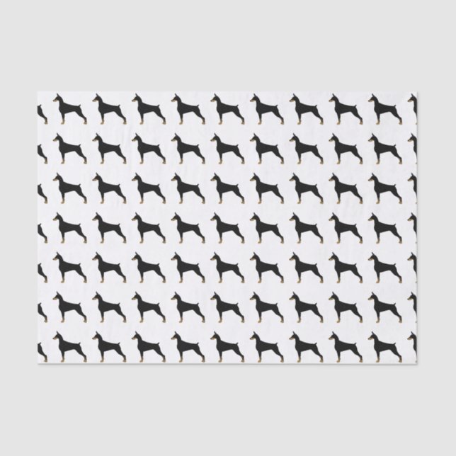 Papier Mousseline Doberman Pinscher Illustration de la race de chien (Recto)