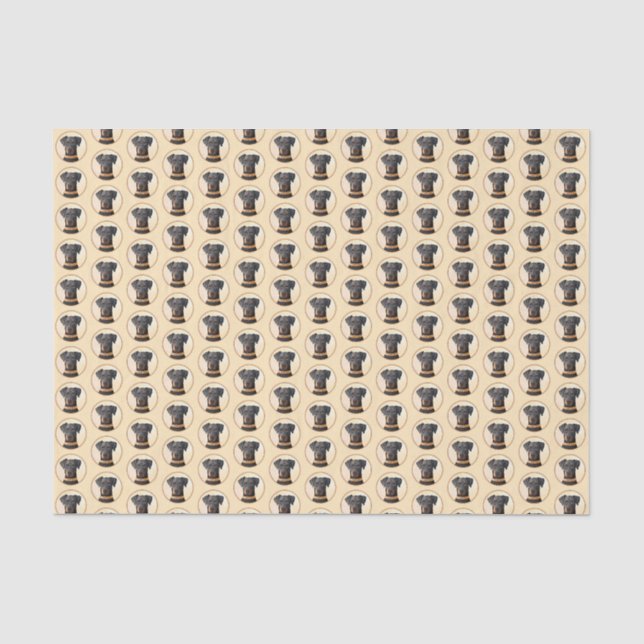 Papier Mousseline Doberman Pinscher Peinture non découpée Art origin (Recto)