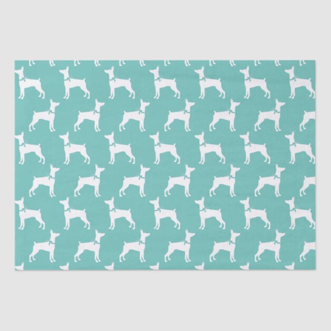 Papier Mousseline Dobermann Pinscher Chien Chien Puppy Dobie (Recto)