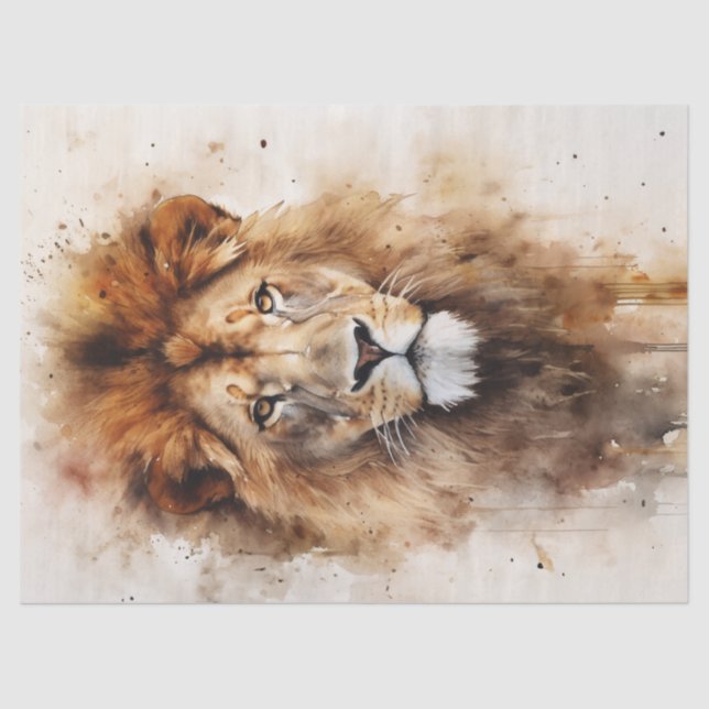 Papier Mousseline Document de découpage - Le regard du roi (Recto)