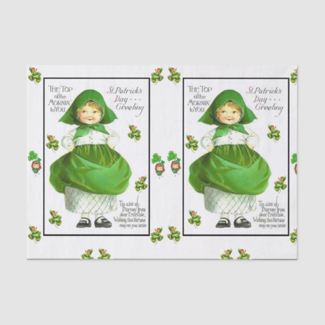 Papier Mousseline Document de fond de la Saint Patrick (Recto)