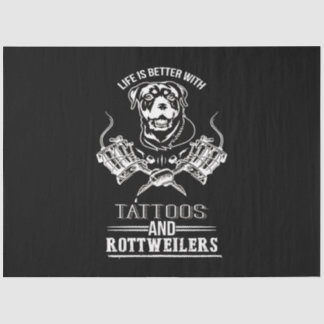 Papier Mousseline Dog | Life better tattoos and rottweiler