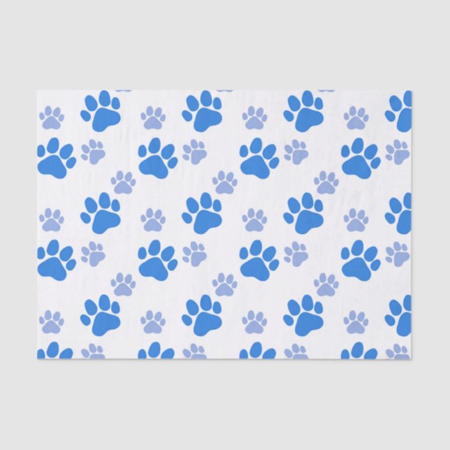 Papier Mousseline Dog Paw Print Simple Animal Lover Cute Puppies (Recto)