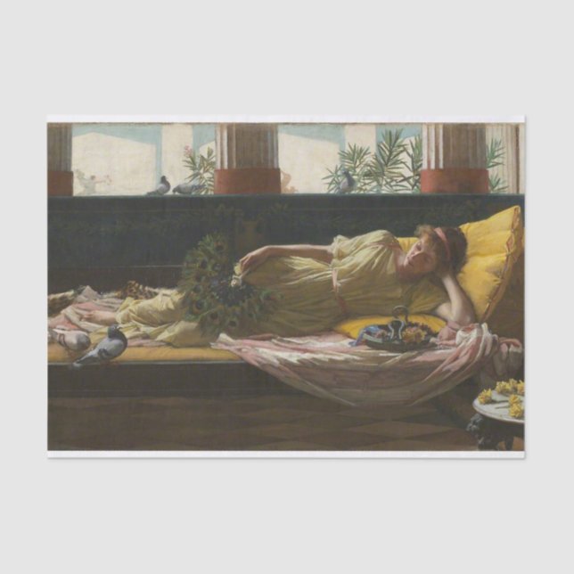Papier Mousseline Dolce Far Niente par John William Waterhouse -1880 (Recto)