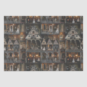 Papier Mousseline Dollshouse victorienne gothique hantée avec poupée