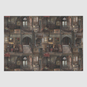 Papier Mousseline Dollshouse victorienne gothique hantée avec poupée