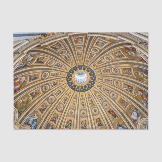 Papier Mousseline Dôme de la Basilique Saint-Pierre - Vatican, Rome, (Recto)