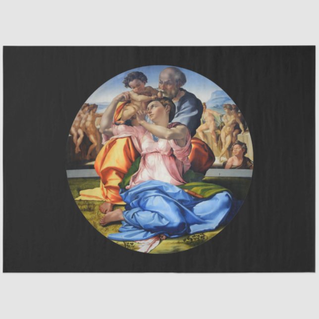 Papier Mousseline Doni Tondo, Doni Madona, Michel-Ange, 1507 (Recto)