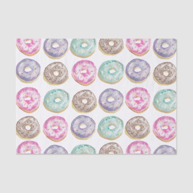 Papier Mousseline Donuts en aquarelle (Recto)