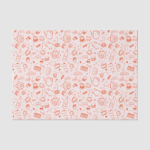 Papier Mousseline Doodé Thé de style Whimsical