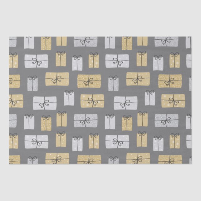 Papier Mousseline Doodles actuels de Noël (Recto)