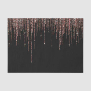 Papier Mousseline Dory Rose Noire Gold Sparkly Glitter Fringe