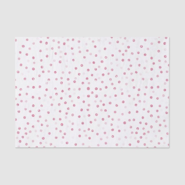 Papier Mousseline Dots d'or pour filles Roses Confetti White Design (Recto)