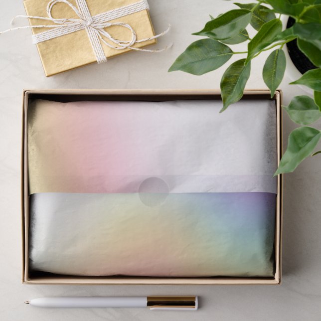 Papier Mousseline Douce Explosion De Couleurs Teintes Arc-En-Ciel Ab (Cadeau)