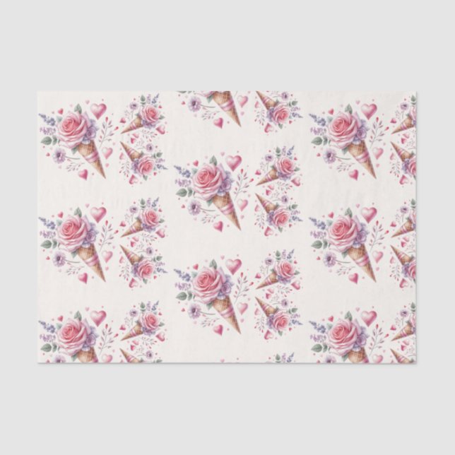 Papier Mousseline Douceur glacée à l'aquarelle pour la fête de maria (Recto)