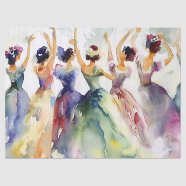 Papier Mousseline Douze Jours de Noël : Danses Dames (B), (Recto)