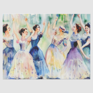 Papier Mousseline Douze Jours de Noël : Danses Dames (D),