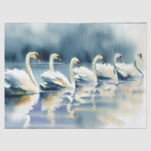 Papier Mousseline Douze jours de Noël : Natation A des cygnes (B),