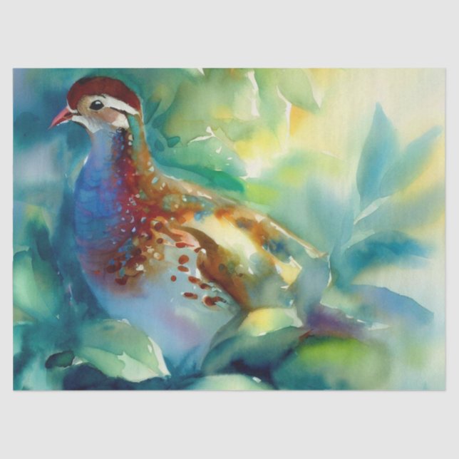 Papier Mousseline Douze jours de Noël : Partridge, (D) (Recto)