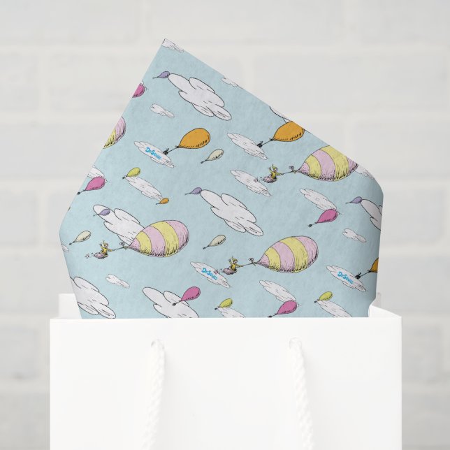 Papier Mousseline Dr. Seuss | Oh, les endroits que vous allez ! (Sac cadeau)