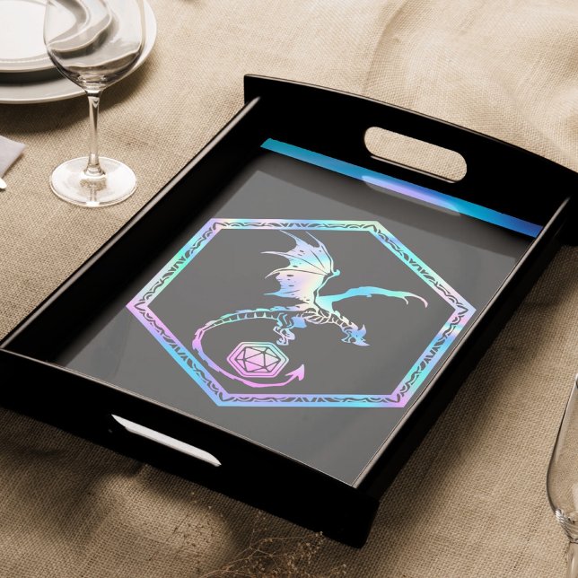 Papier Mousseline Dragon à dés RPG | Joueur de rôle de tableau Holo  (Créateur téléchargé)