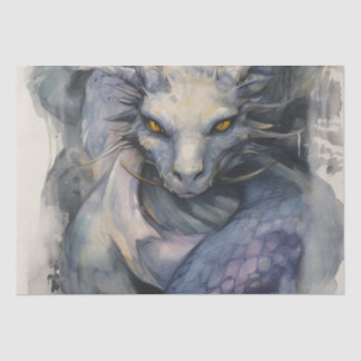 Papier Mousseline Dragon bleu