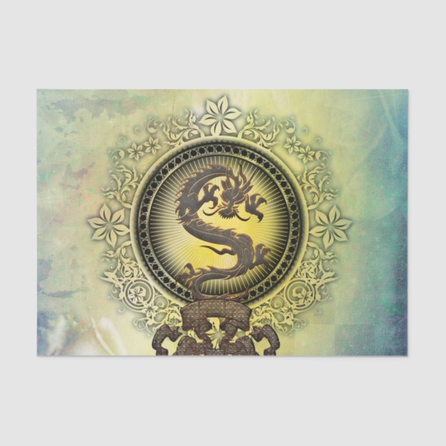 Papier Mousseline Dragon chinois (Recto)