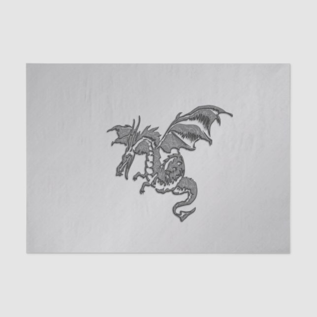 Papier Mousseline Dragon d'argent (Recto)