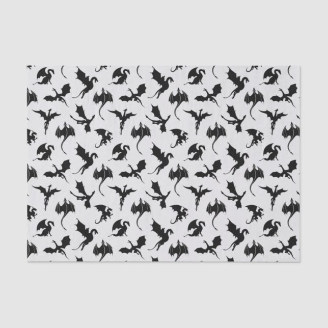 Papier Mousseline Dragon de découpage (Recto)