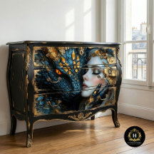 Dragon de découpage Art enchâssé femme