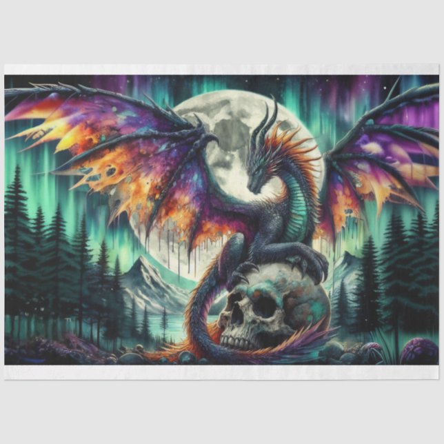 Papier Mousseline Dragon Drip (Recto)
