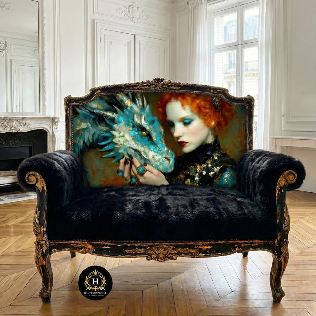 Papier Mousseline Dragon Fantastique Découpage Bleu & Or (Créateur téléchargé)