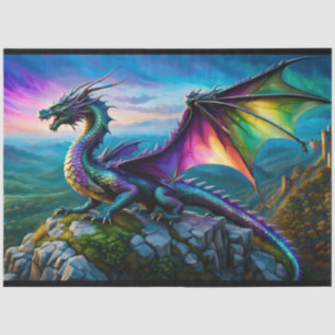 Papier Mousseline Dragon Iridescente Garde Sa Terre