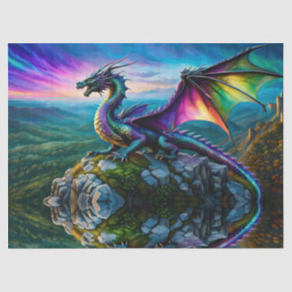 Papier Mousseline Dragon Iridescente Garde Sa Terre