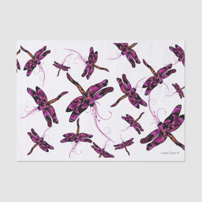 Papier Mousseline Dragonflies (Recto)