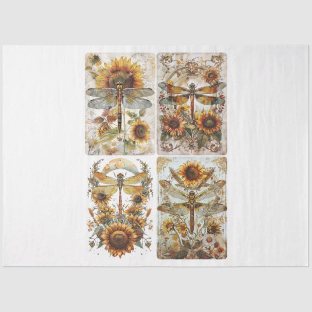 Papier Mousseline Dragonflies (Recto)