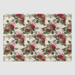 Papier Mousseline Dragonflies de crème et Roses