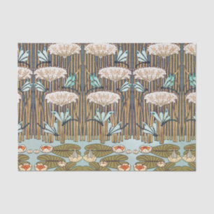 Papier Mousseline Dragonflies Water Lilies Marais Art Nouveau