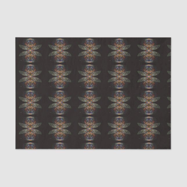 Papier Mousseline Dragonfly Abstrait (Recto)