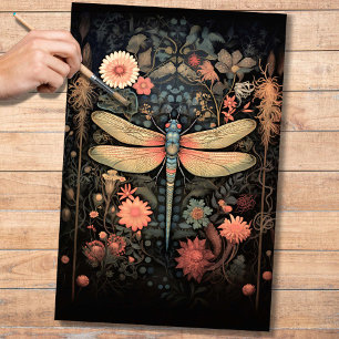 Papier Mousseline Dragonfly in Florals 4 Decoupage Papier