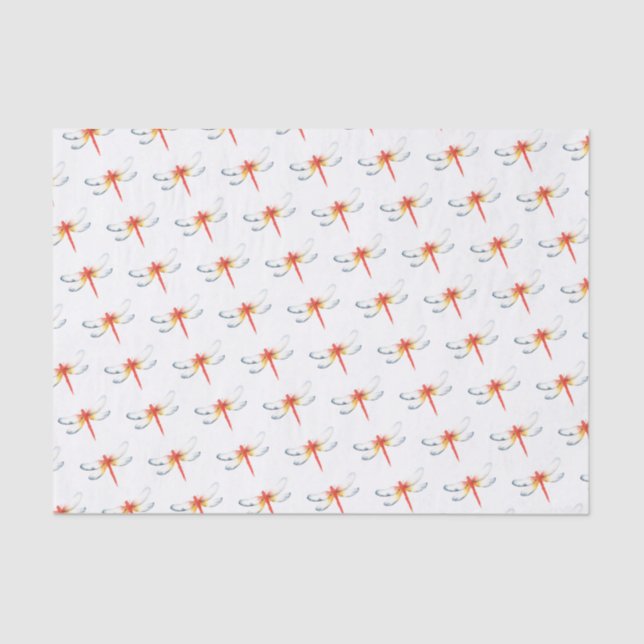Papier Mousseline Dragonfly rouge (Recto)