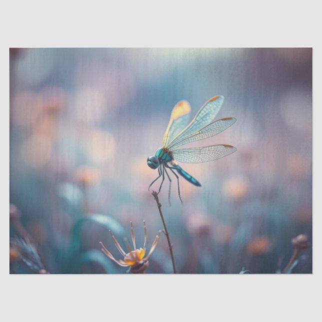 Papier Mousseline Dragonfly vintage Dreamy (Recto)