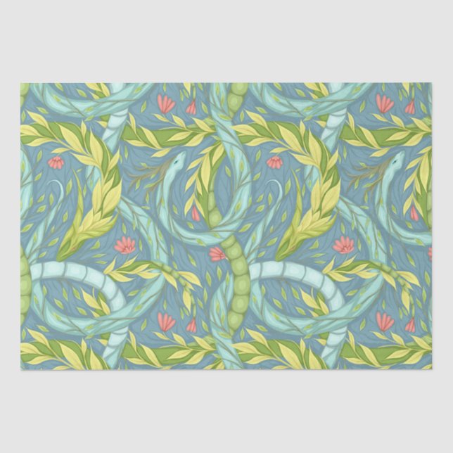 Papier Mousseline Dragons en bois (Recto)