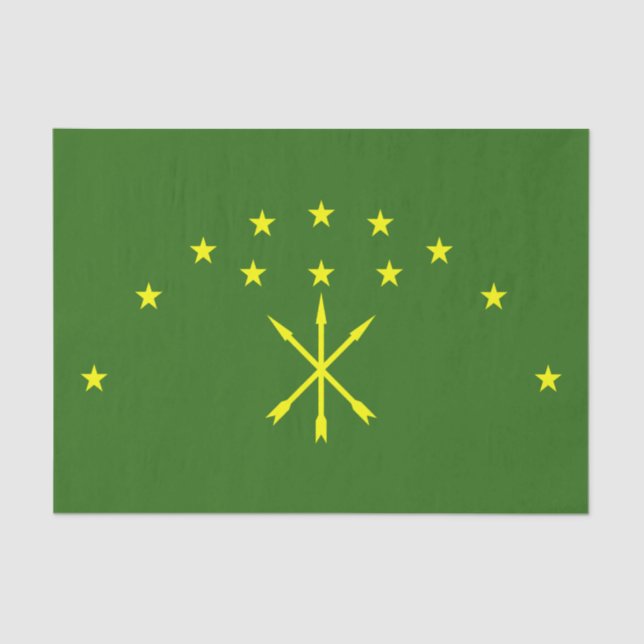 Papier Mousseline Drapeau Adygea patriotique (Recto)