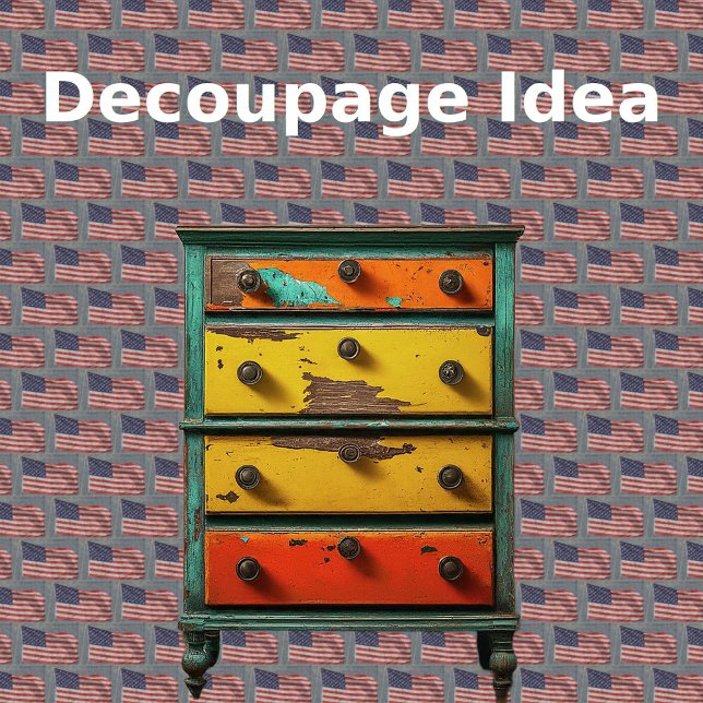 Papier Mousseline Drapeau américain artistique Découpage rouge blanc (Background with Prop)