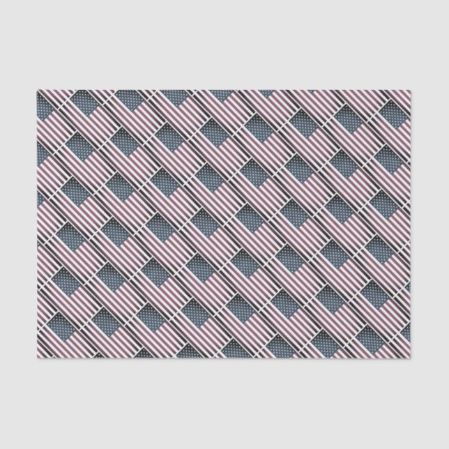 Papier Mousseline Drapeau américain patriotique 4 juillet papier cad (Recto)