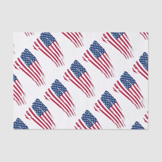 Papier Mousseline Drapeau américain tatoué (Recto)
