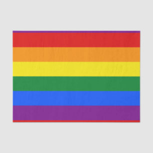 Papier Mousseline Drapeau arc-en-ciel 6 bandes LGBT Gay pride
