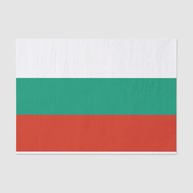 Papier Mousseline Drapeau Bulgare Patriotique (Recto)
